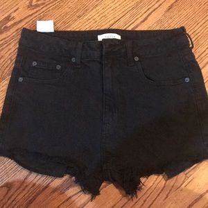 Black Jean shorts from Aritzia